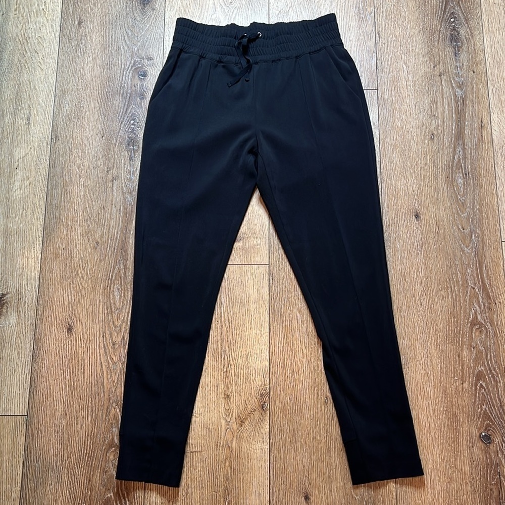 Brochu Walker Black Drawstring Back Ankle Zip Pants Size Xs